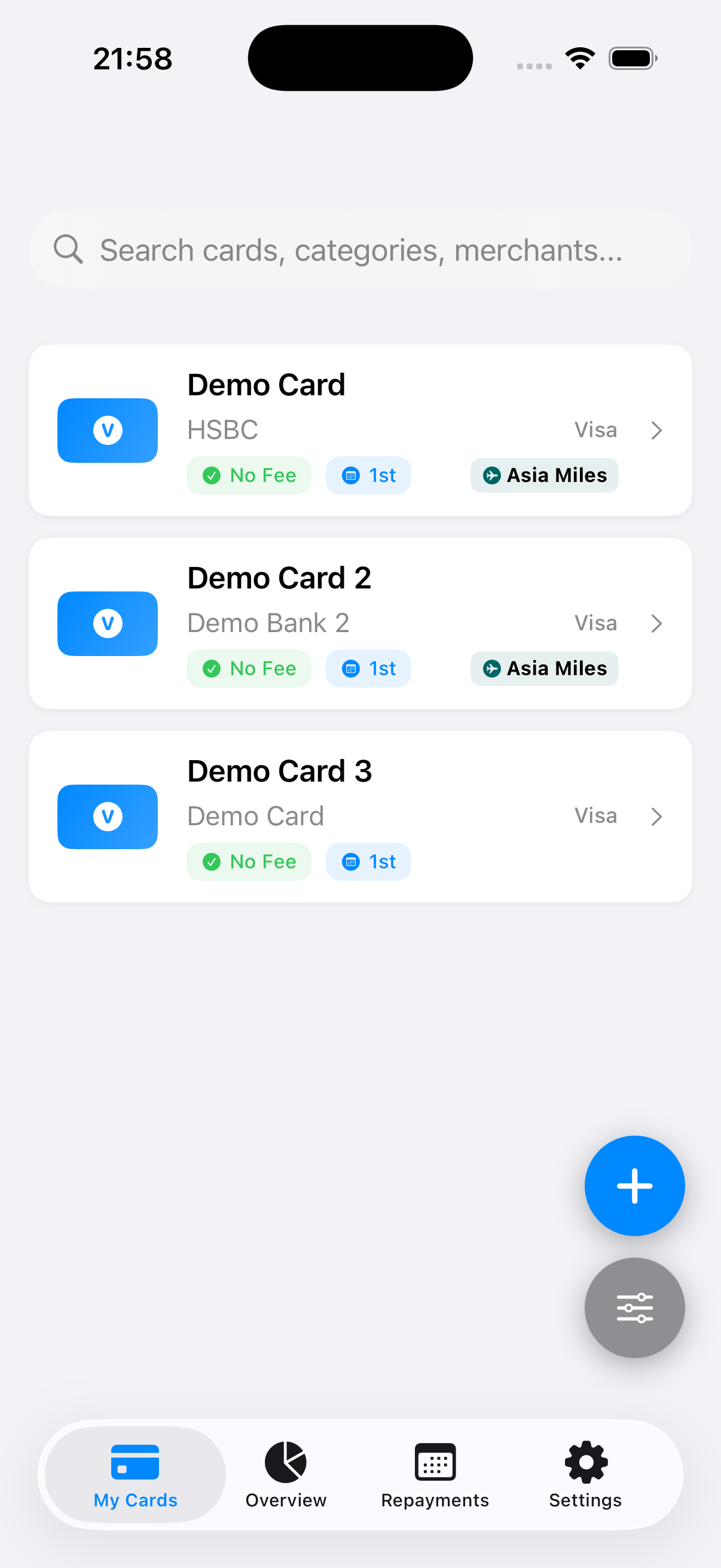 All-in-one Card Management