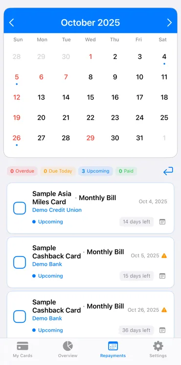 Smart Billing Calendar